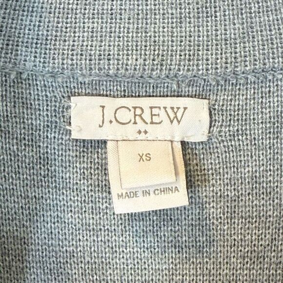 J Crew Gray Two Button Cotton Sweater Cardigan Blazer With Pockets Women's XS - Picture 5 of 10
